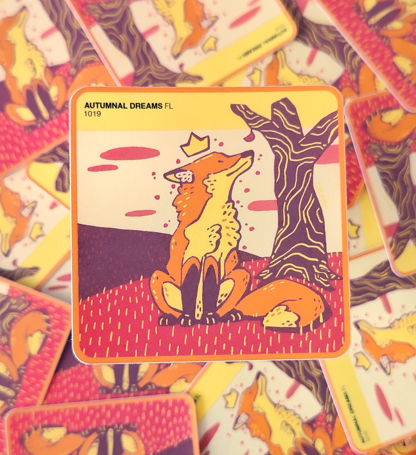 Autumn Fox Waterproof Matte Vinyl Sticker