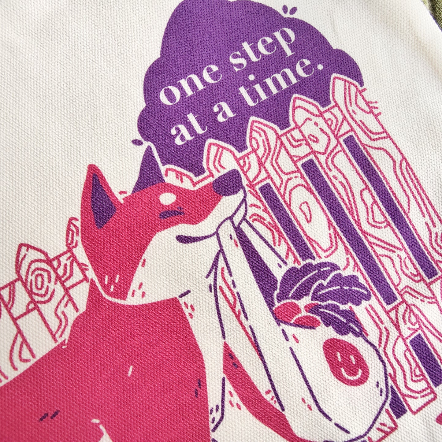 One Step At A Time Shiba Inu Tote Bag