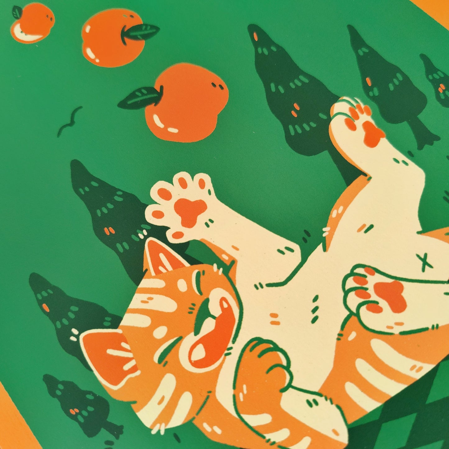 Apple A Day Cat A4 Large Print