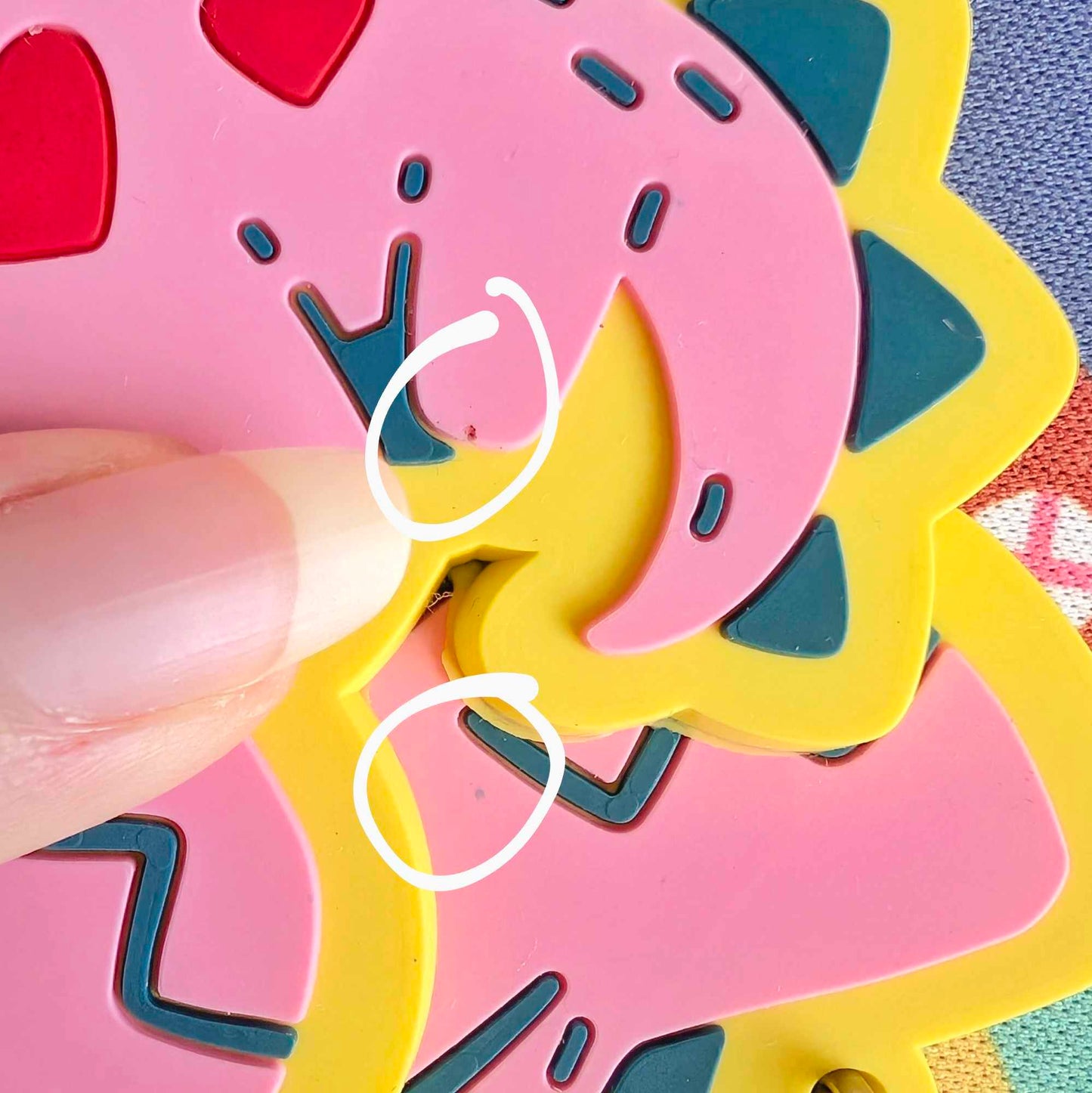 B-GRADE - Pink Cutie Croc Soft Rubber PVC Keychain