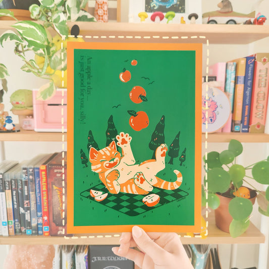 Apple A Day Cat A4 Large Print