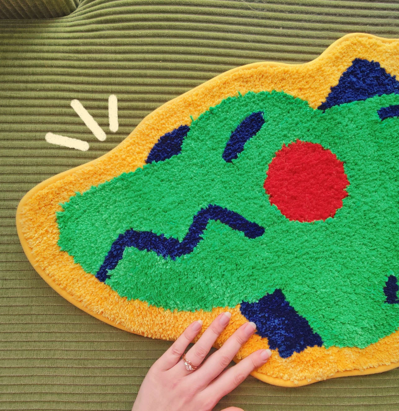 Cutie Croc Yarn Rug