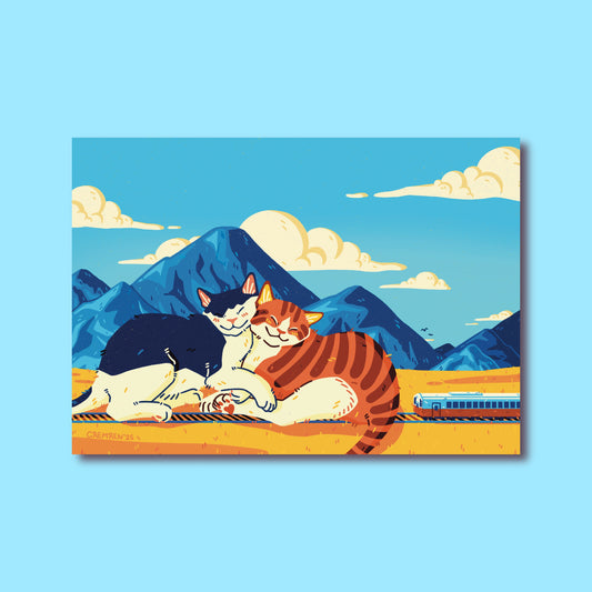 Mountain Cuddle A4 Large Print