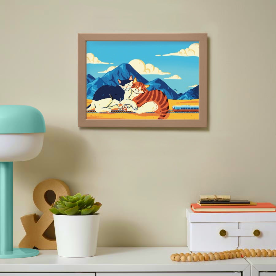 Mountain Cuddle A4 Large Print