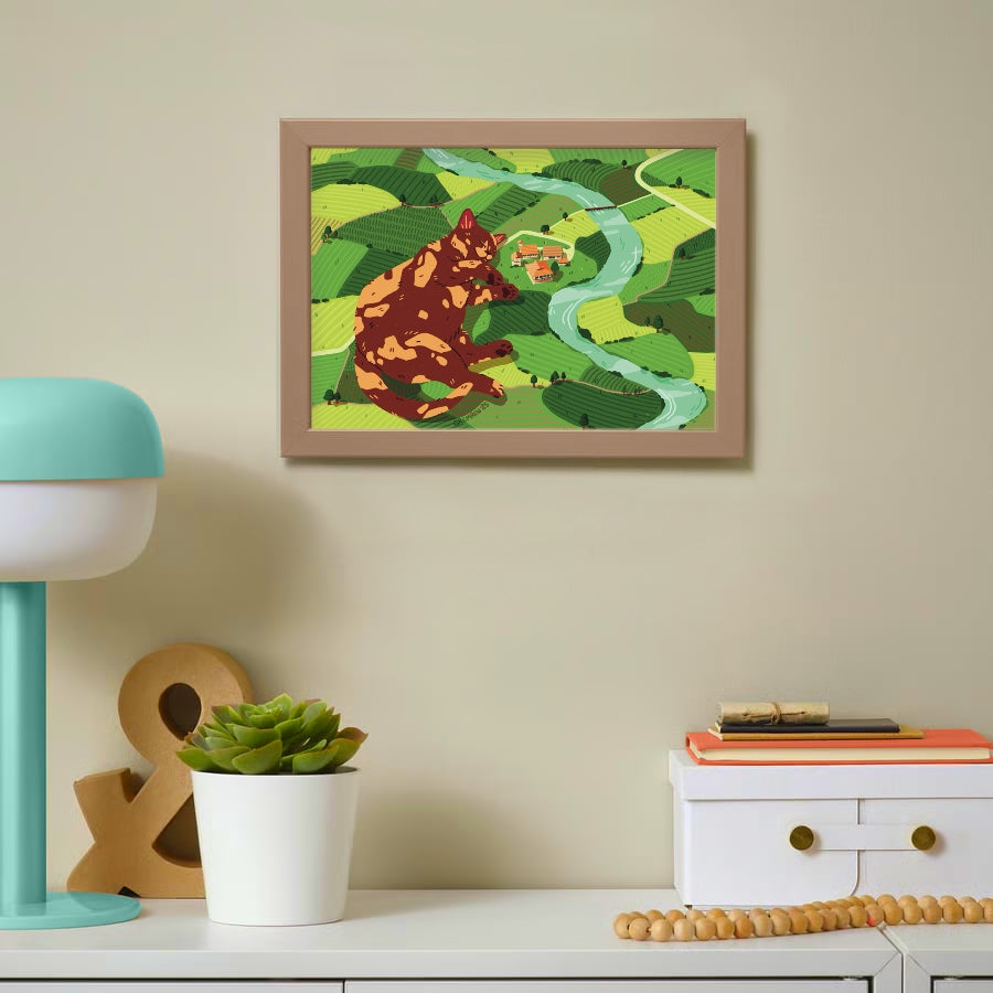 Farmland Slumber A4 Large Print