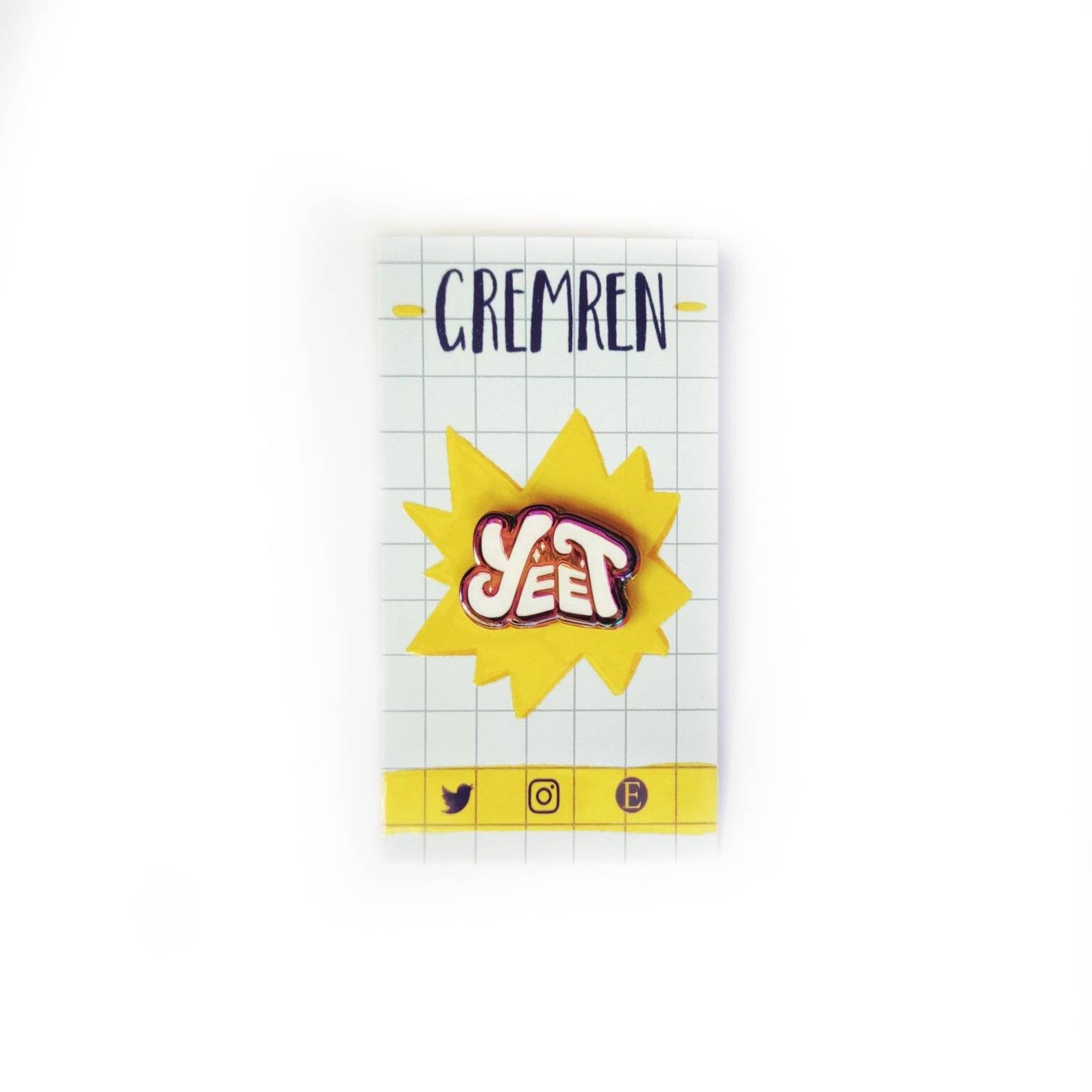 Yeet Enamel Pin - Rainbow