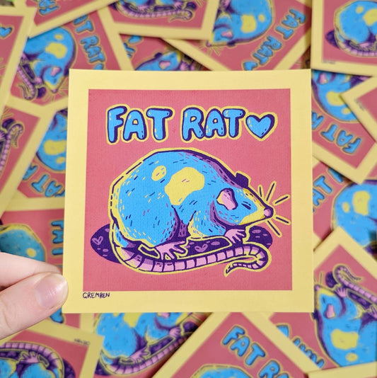 Fat Rat Square Print