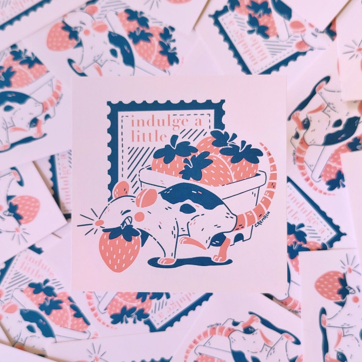 Indulge A Little Rat Mini Print
