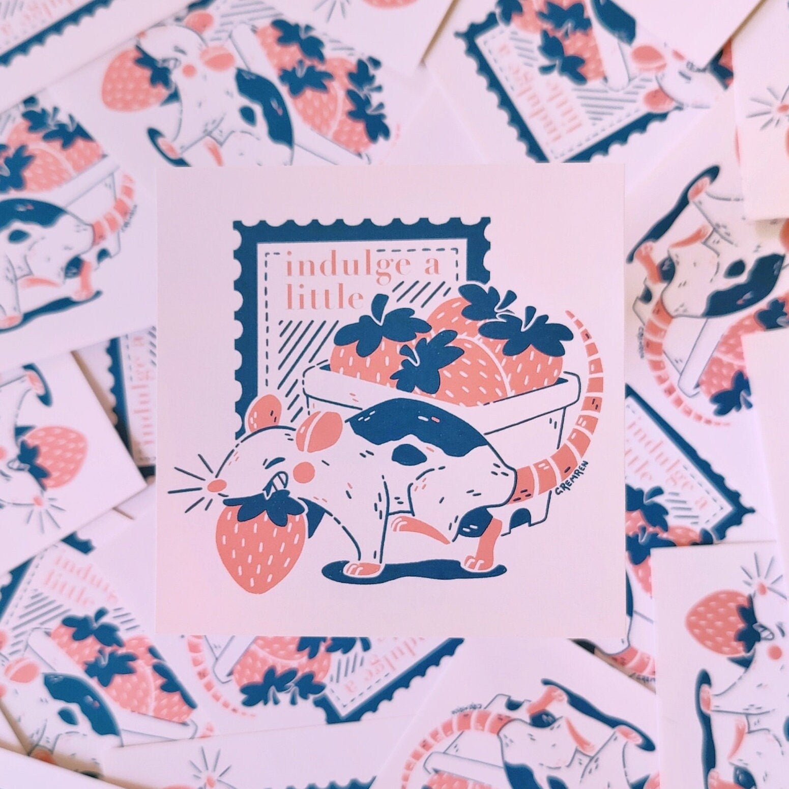 Indulge A Little Rat Mini Print