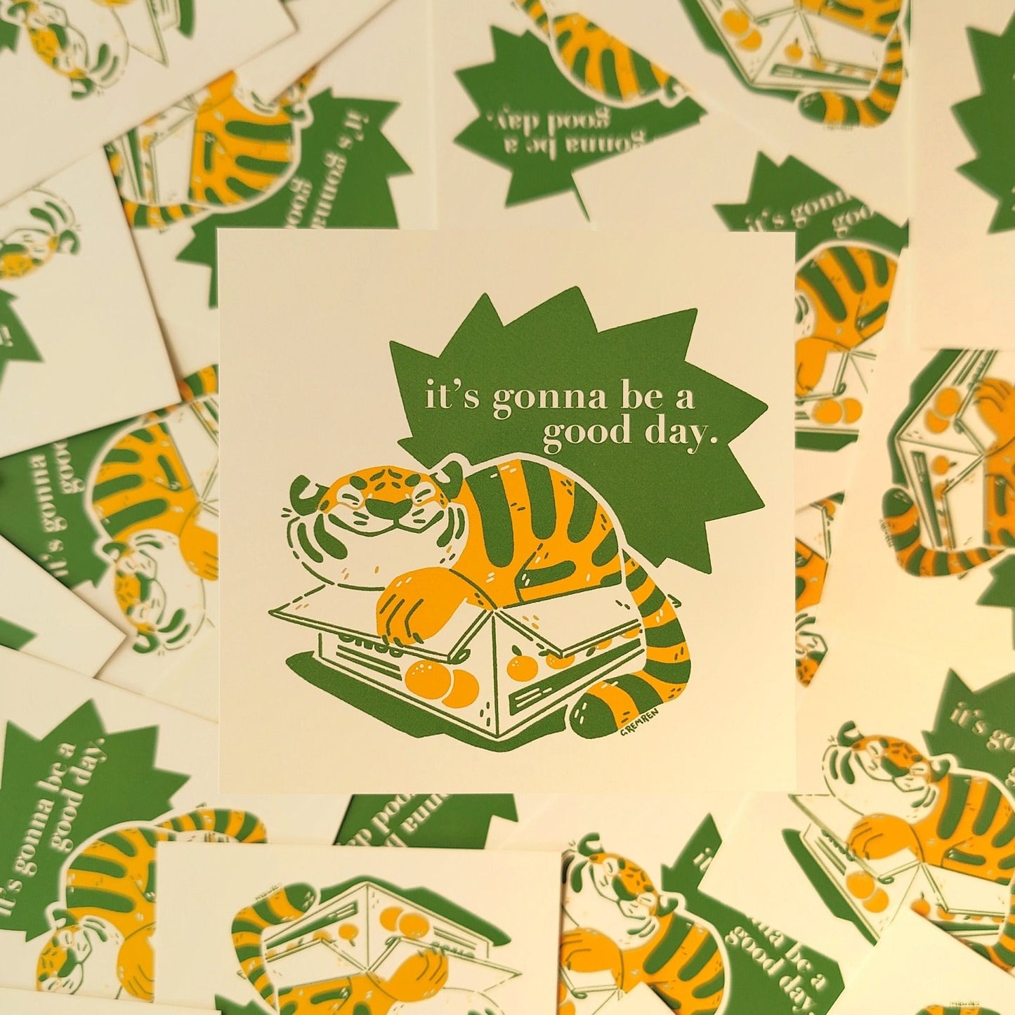 Good Day Tiger Mini Print