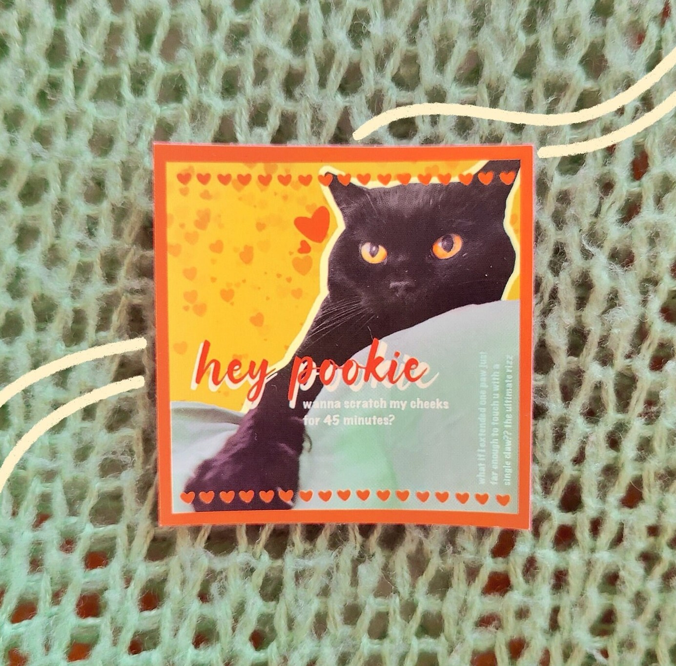 Anchovy Black Cat Glossy Paper Sticker Set