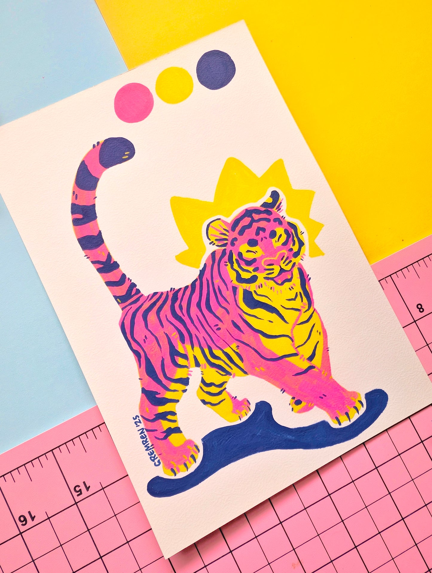Tip Tapping Tiger - Original Art Piece