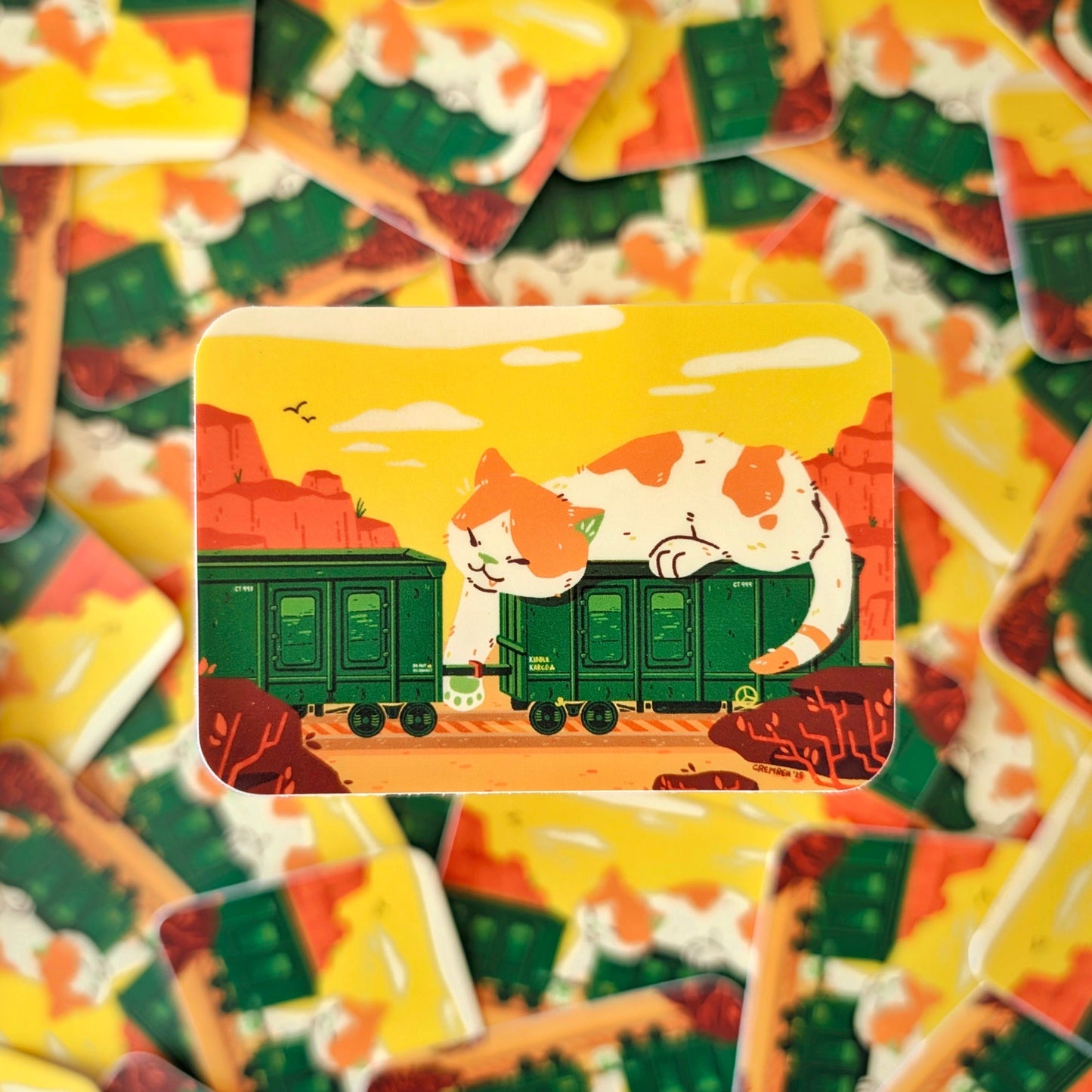 Midday Dozer Cat Waterproof Matte Vinyl Sticker