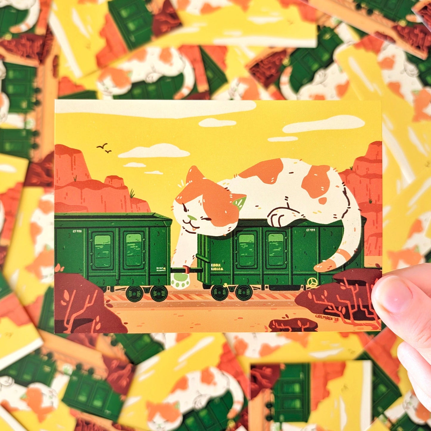 Midday Dozer Cat A6 Mini Print