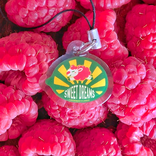 Raspberry Sheep Acrylic Phone Charm Keychain