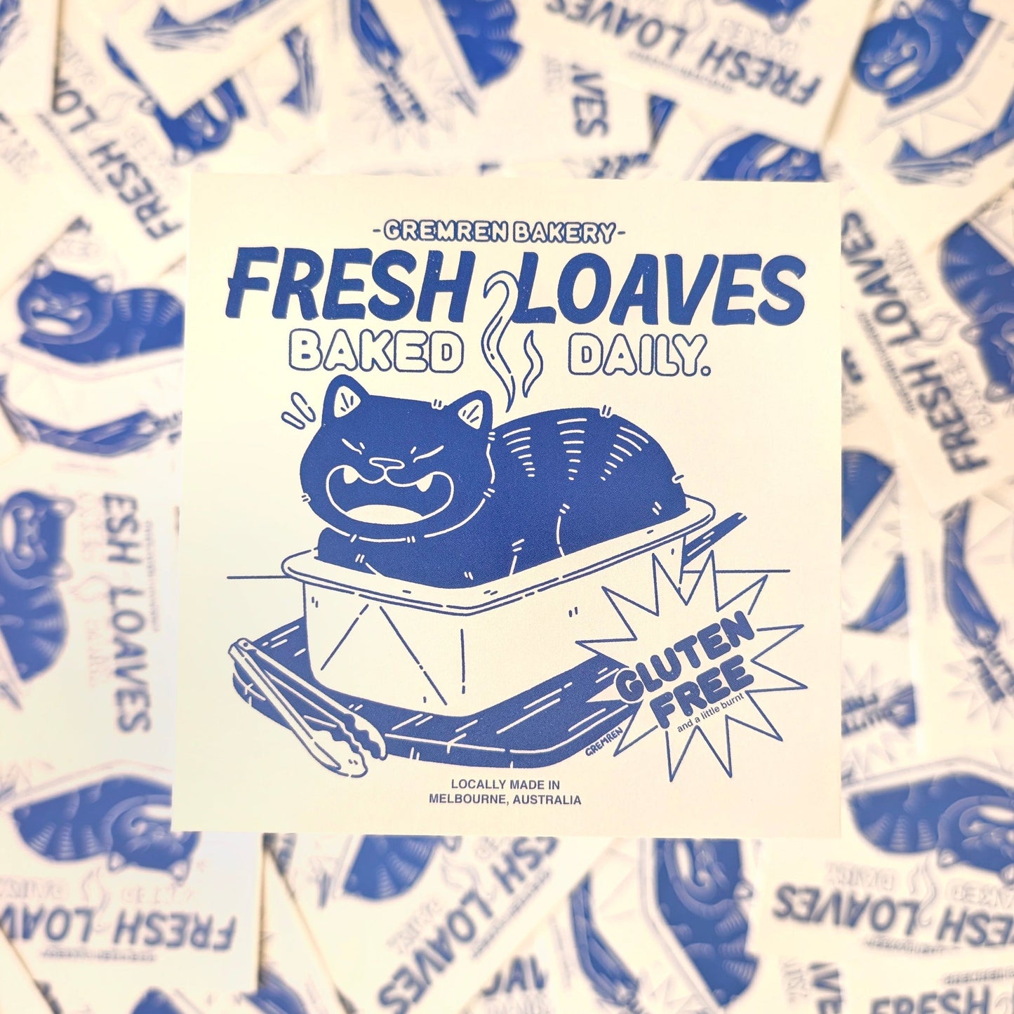 Cat Loaves Mini Square Print