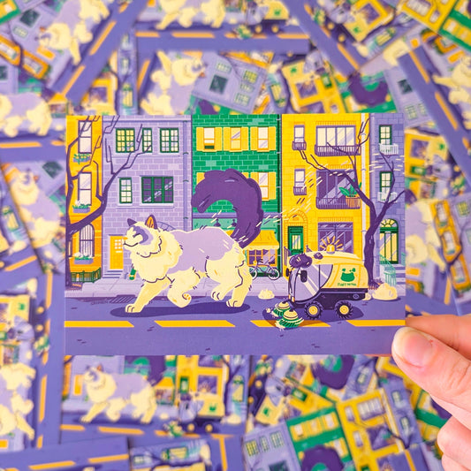 Downtown Shedder A6 Mini Postcard Print