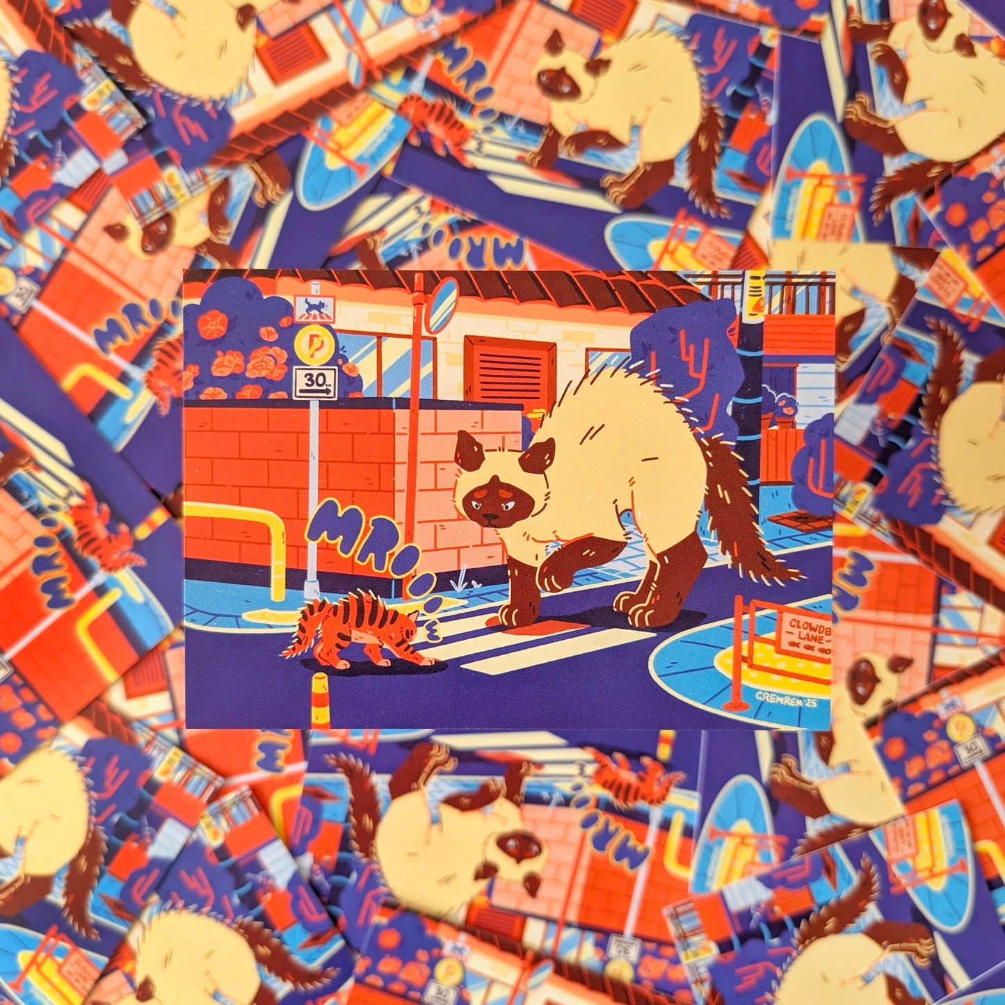 Scaredy Cat A6 Mini Postcard Print