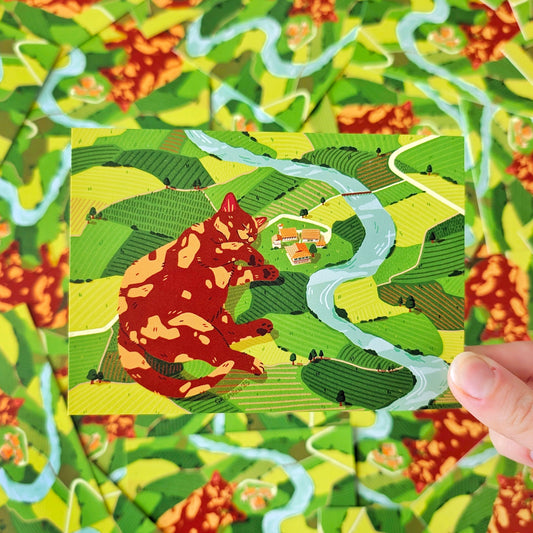 Farmland Slumber A6 Mini Postcard Print