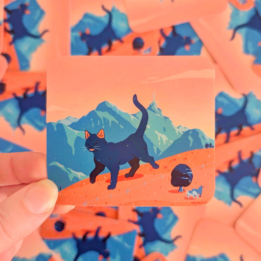 Sherbet Peaks Cat Waterproof Matte Vinyl Sticker