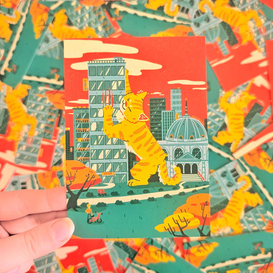Skyscraper Scratcher A6 Mini Postcard Print