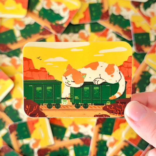 Midday Dozer Cat Waterproof Matte Vinyl Sticker
