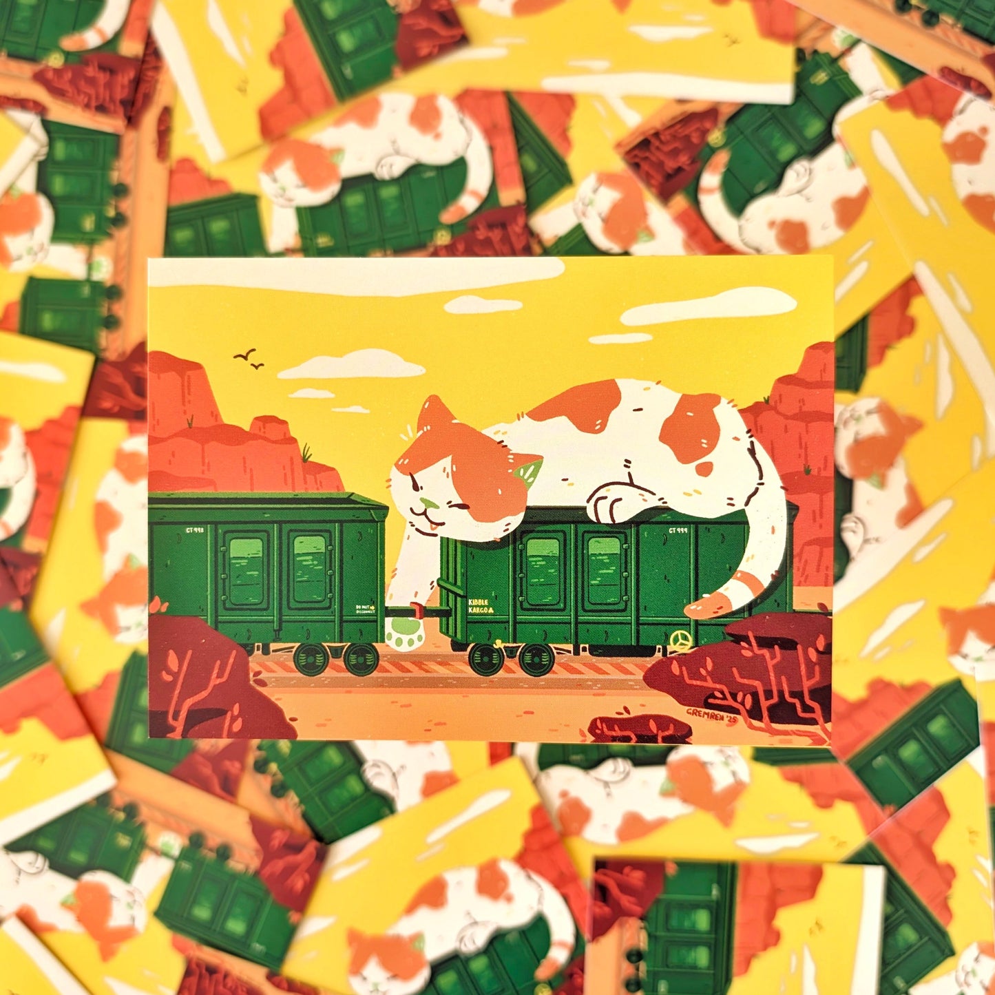 Midday Dozer Cat A6 Mini Print