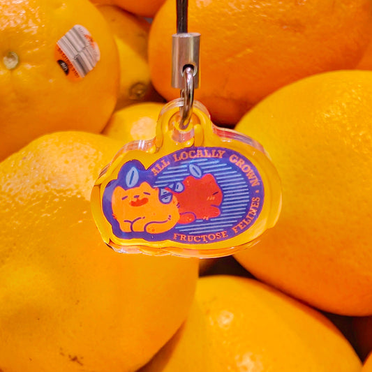 Orange Cats Acrylic Phone Charm Keychain