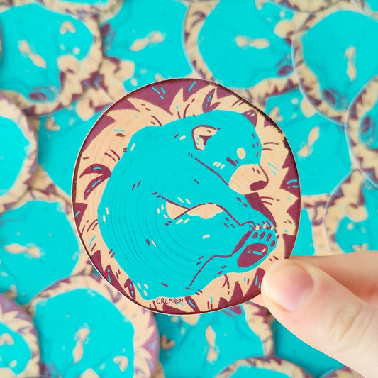 Sleeping Bear Waterproof Matte Vinyl Sticker