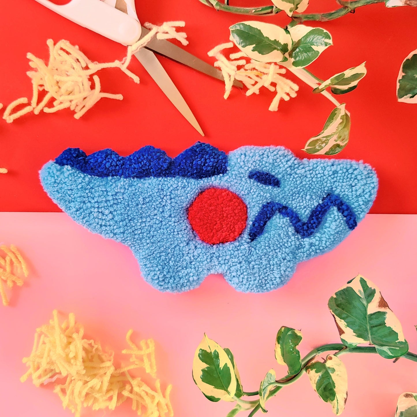 Cutie Yarn Croc (Blue/Red 1) - Original Art