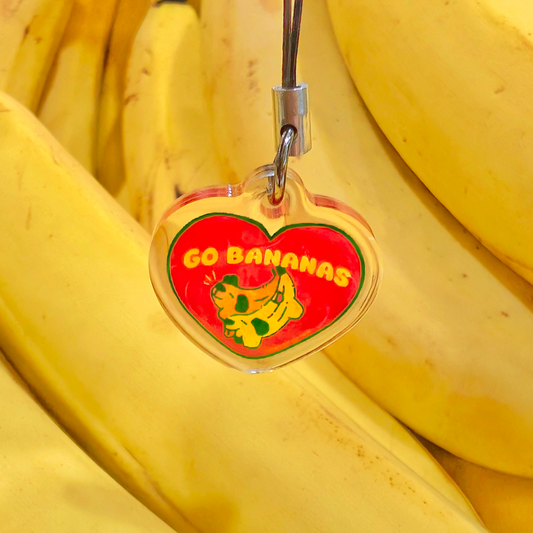 Banana Dog Acrylic Phone Charm Keychain