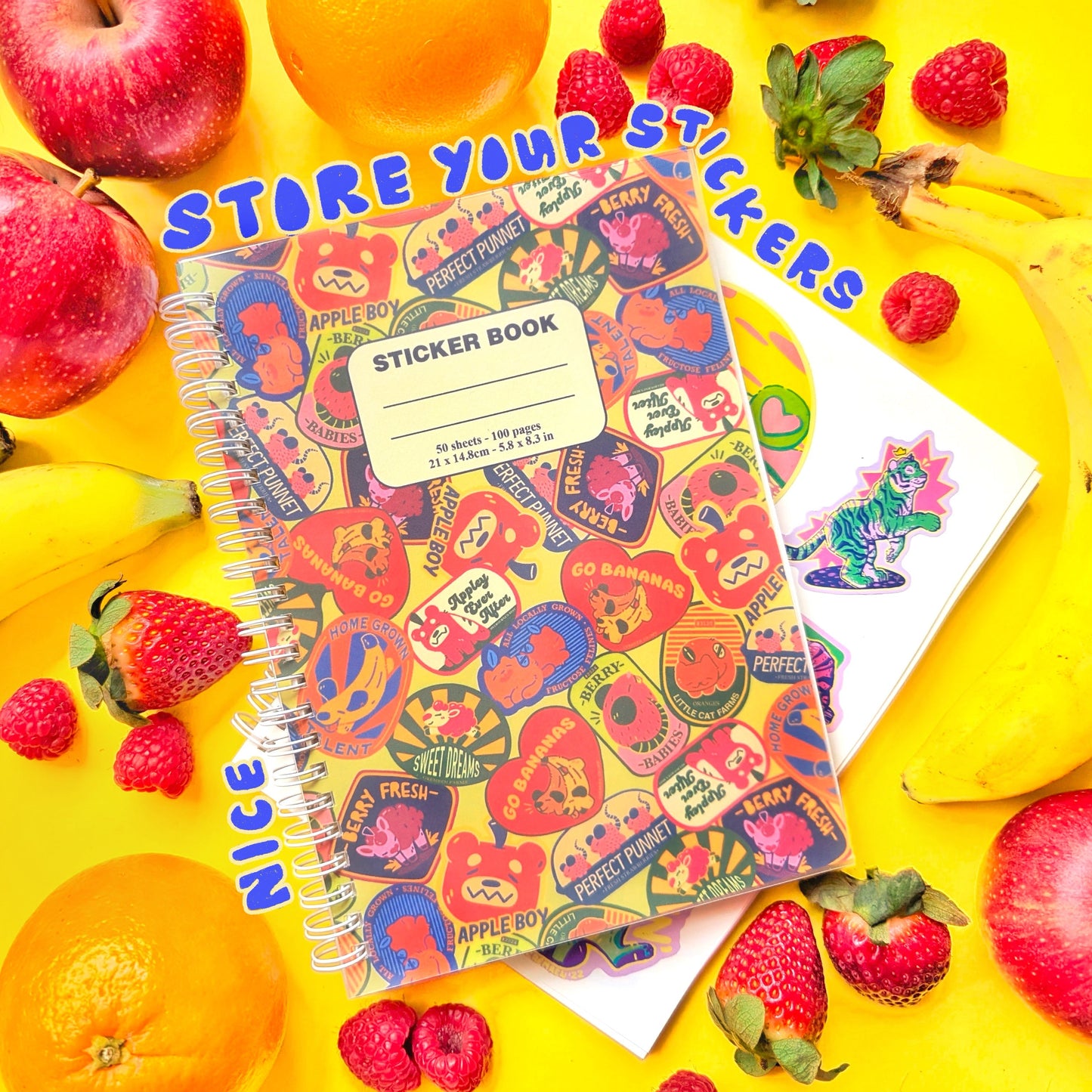 Fruit Sticker Reusable Sticker Book