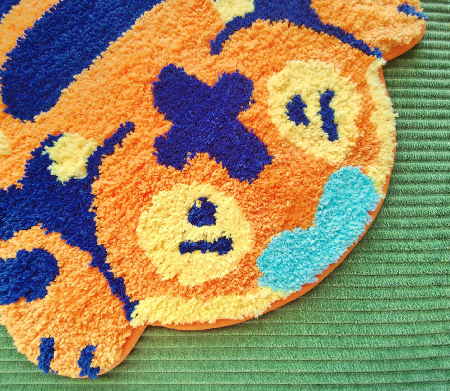 Sleepy Tiger Yarn Rug