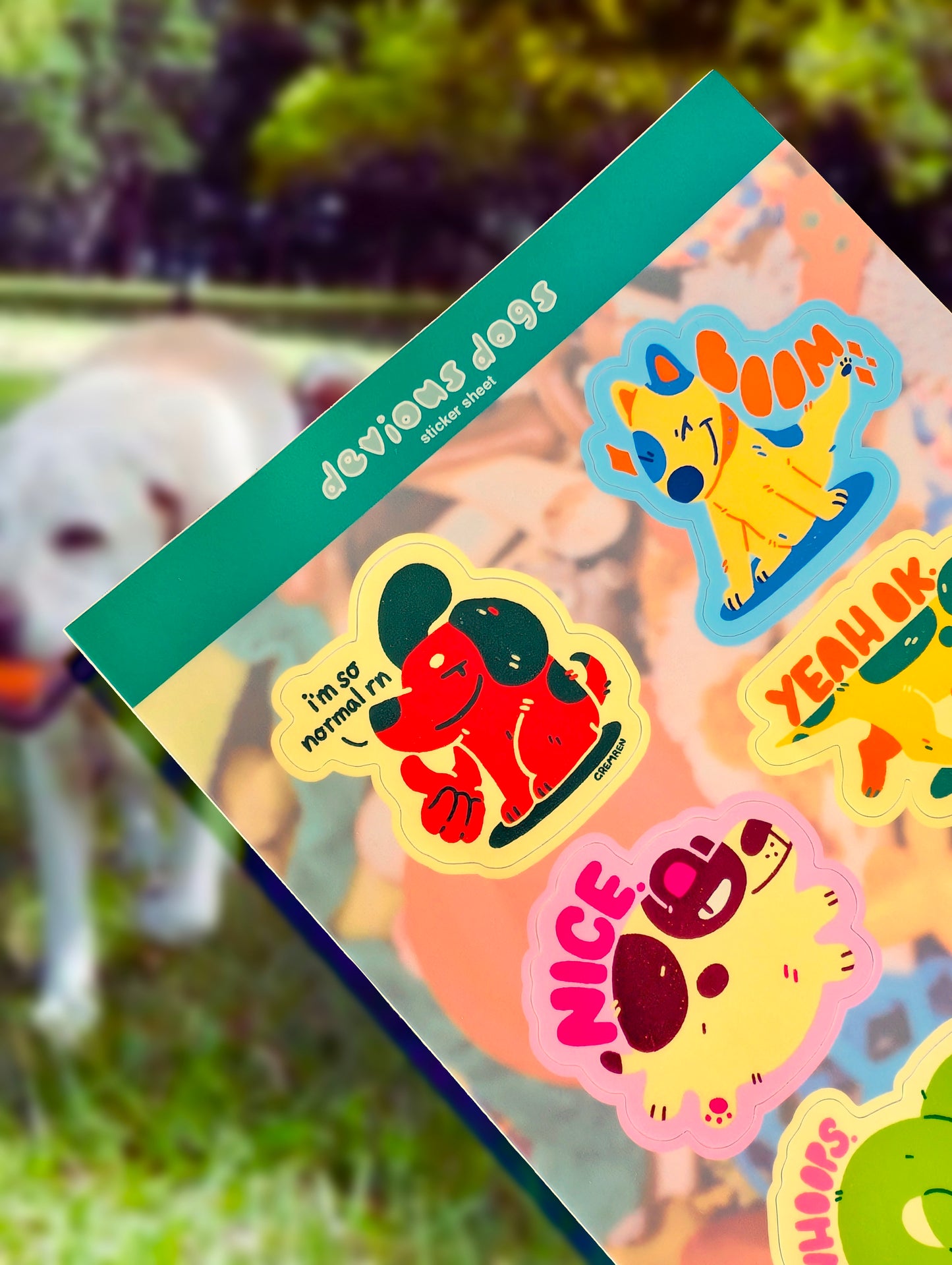 Devious Dogs A5 Waterproof Sticker Sheet