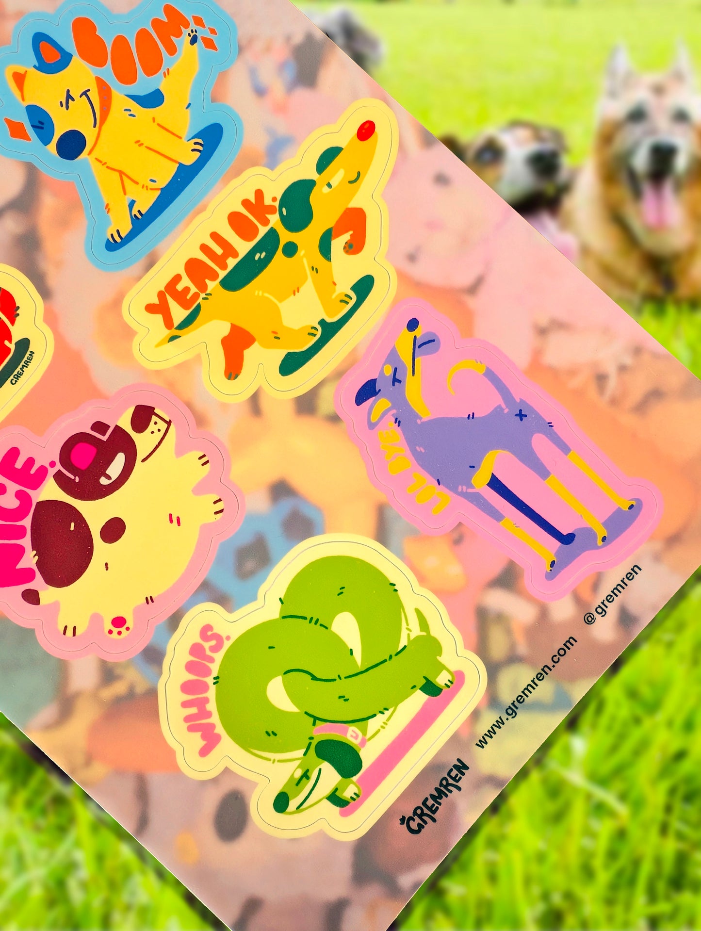 Devious Dogs A5 Waterproof Sticker Sheet