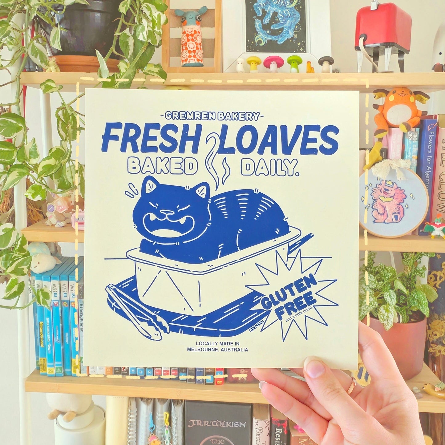 Cat Loaves Large Square Print