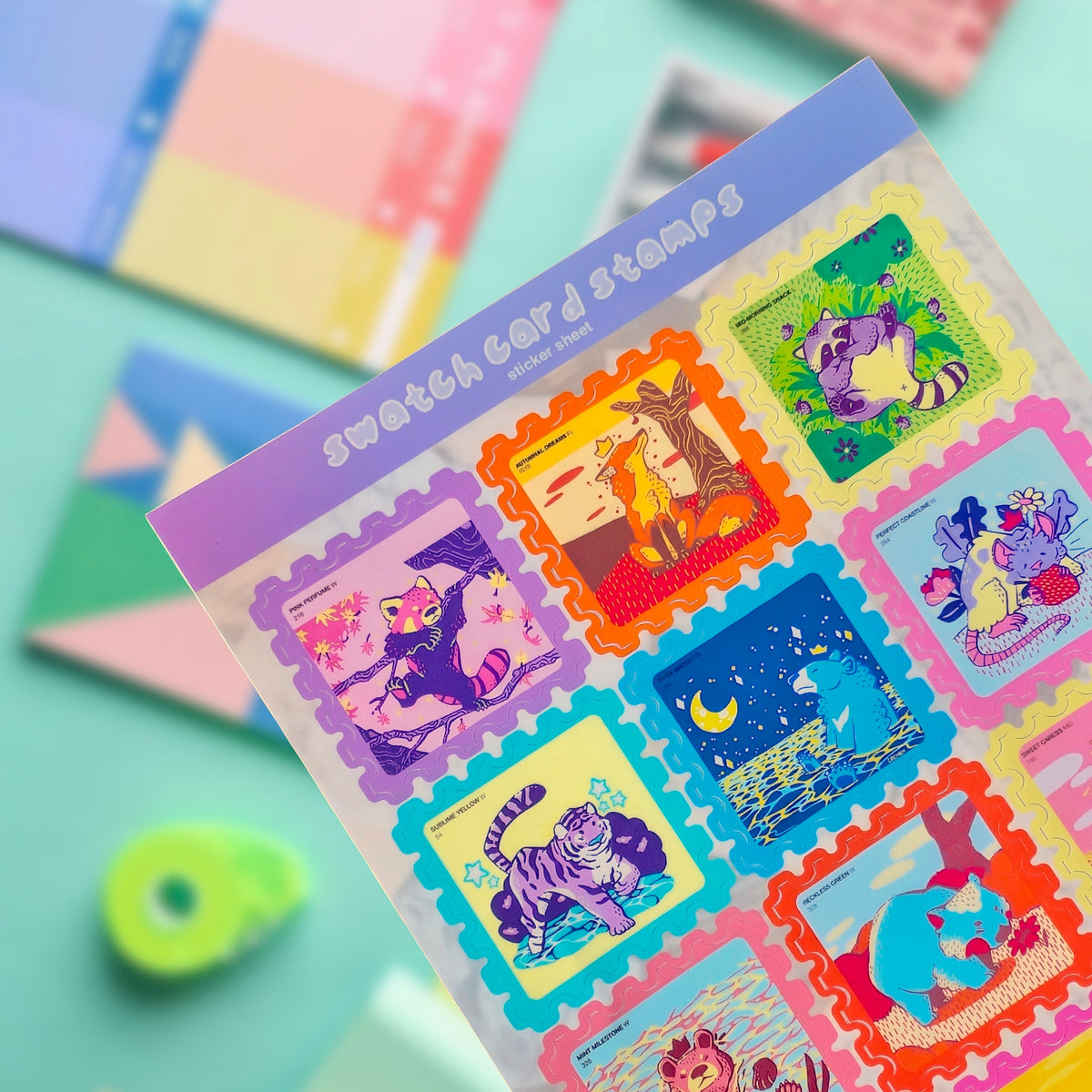 Swatch Stamp A5 Waterproof Sticker Sheet