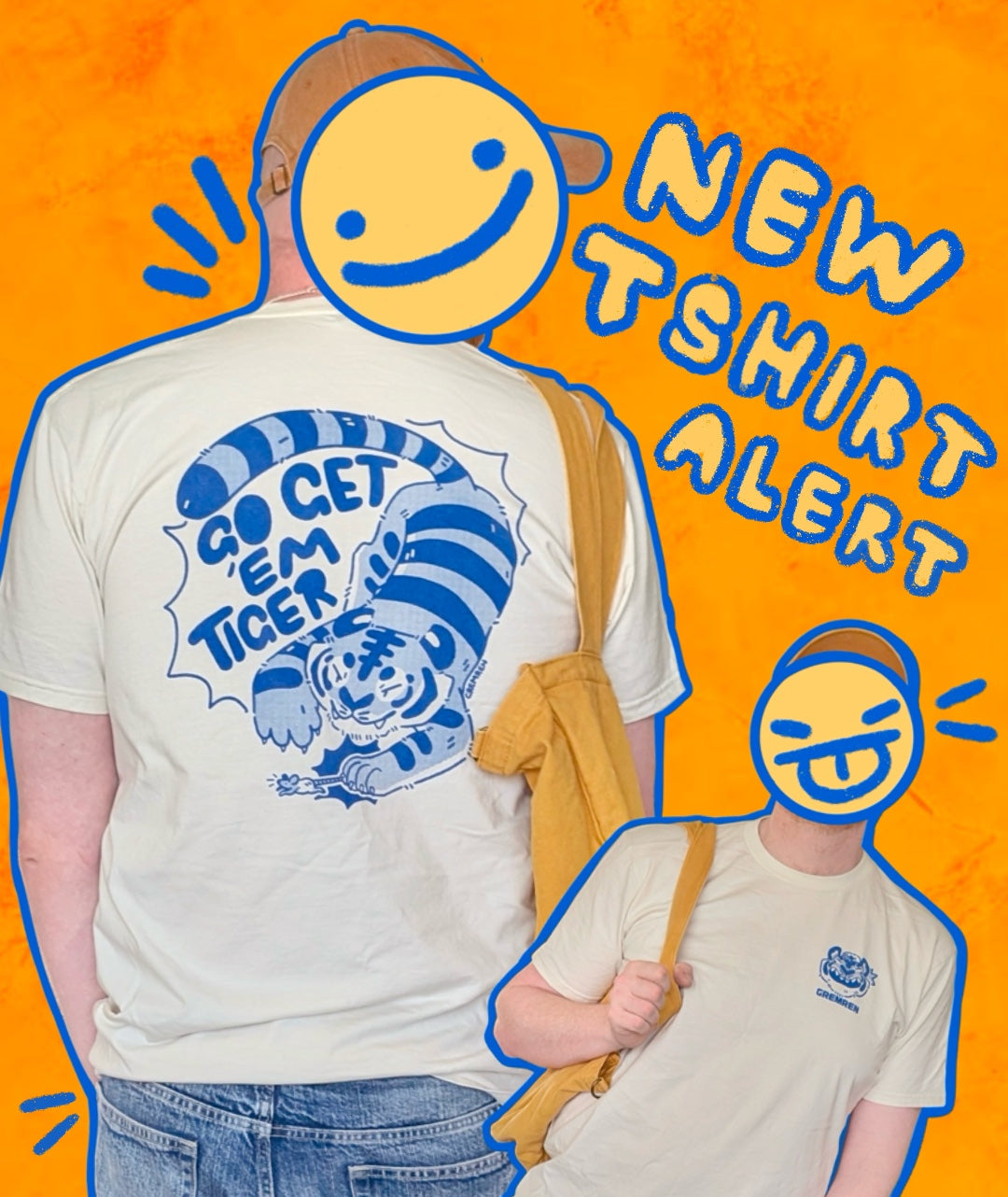 Go Get 'Em Tiger Screen-Printed Tshirt