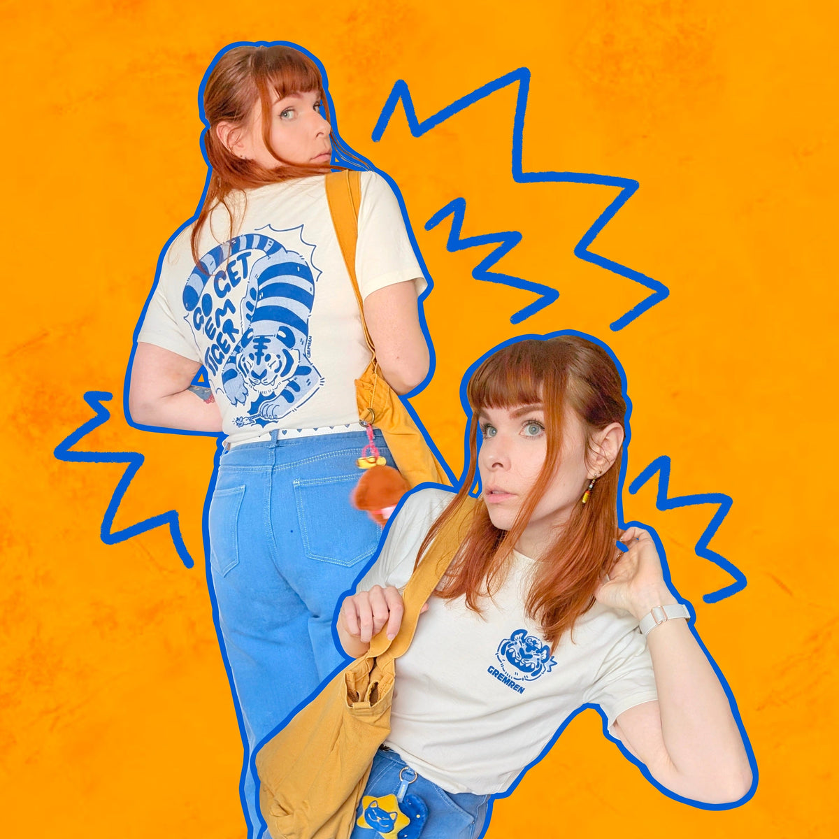 Go Get 'Em Tiger Screen-Printed Tshirt
