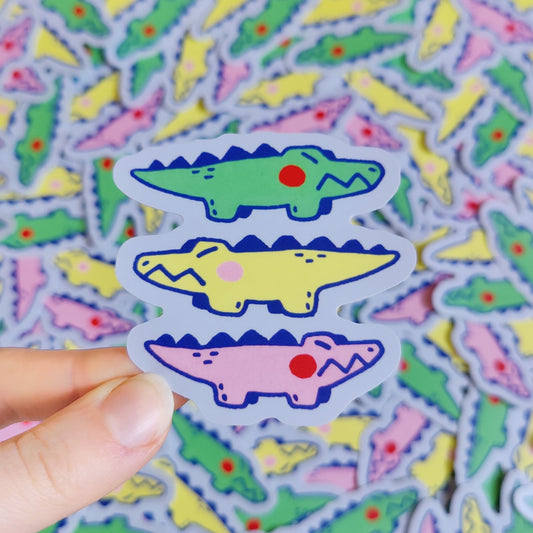 Cutie Croc Stack Waterproof Matte Vinyl Sticker