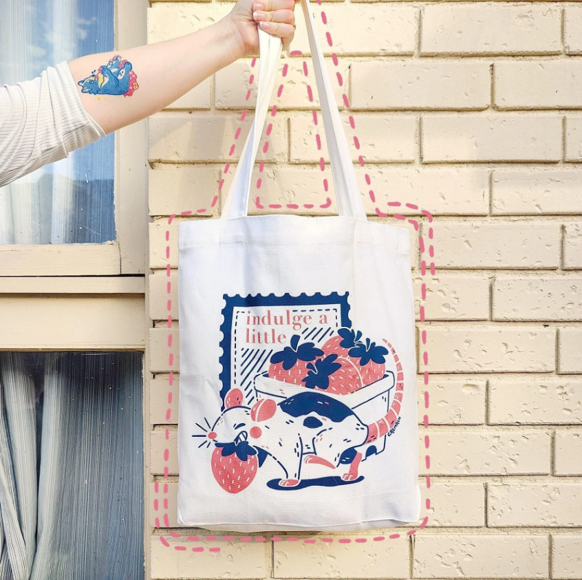 B-GRADE - Indulge a Little Rat Tote - 100% Cotton Tote Bag