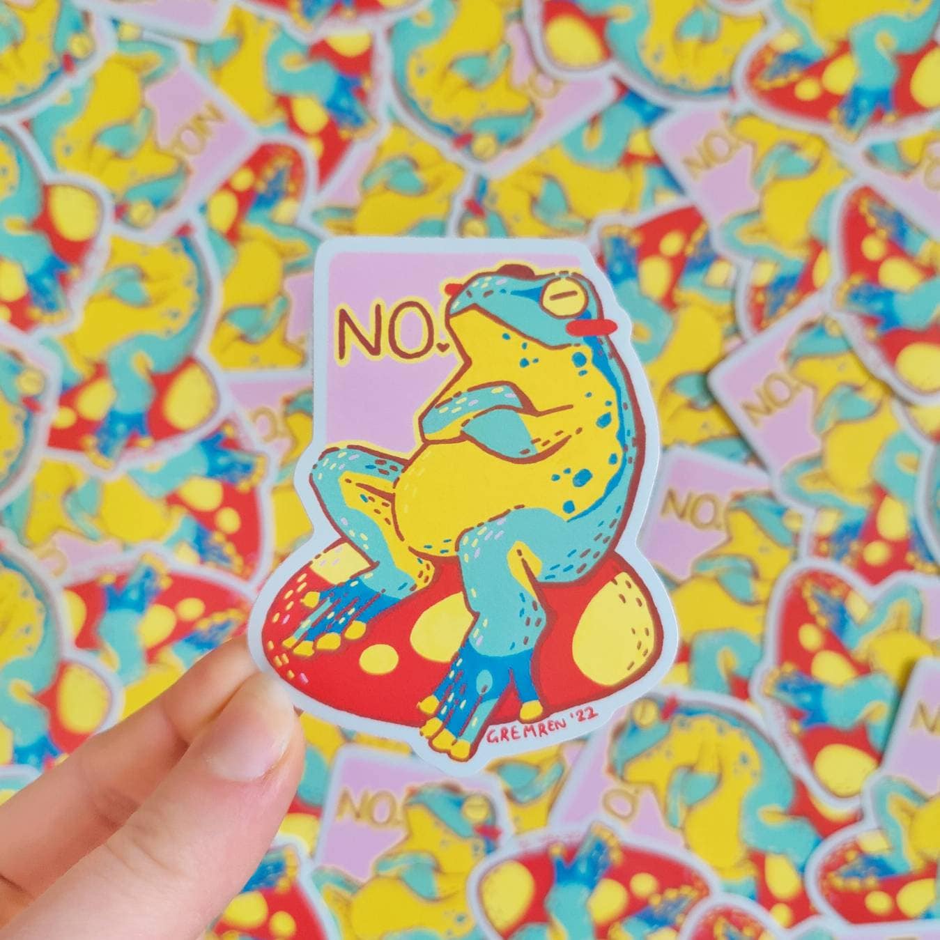 No Frog Waterproof Matte Vinyl Sticker