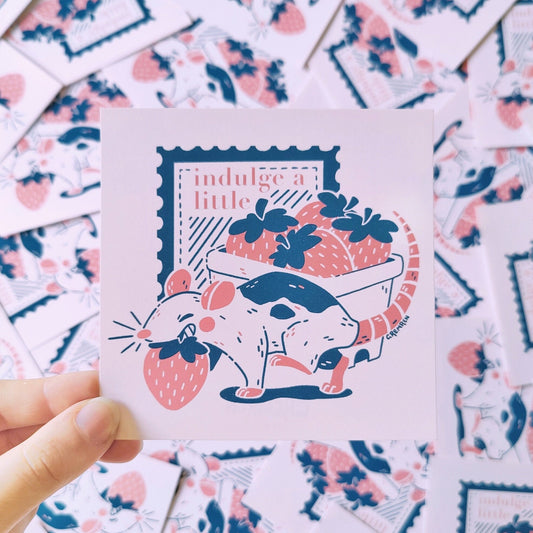 Indulge A Little Rat Mini Print