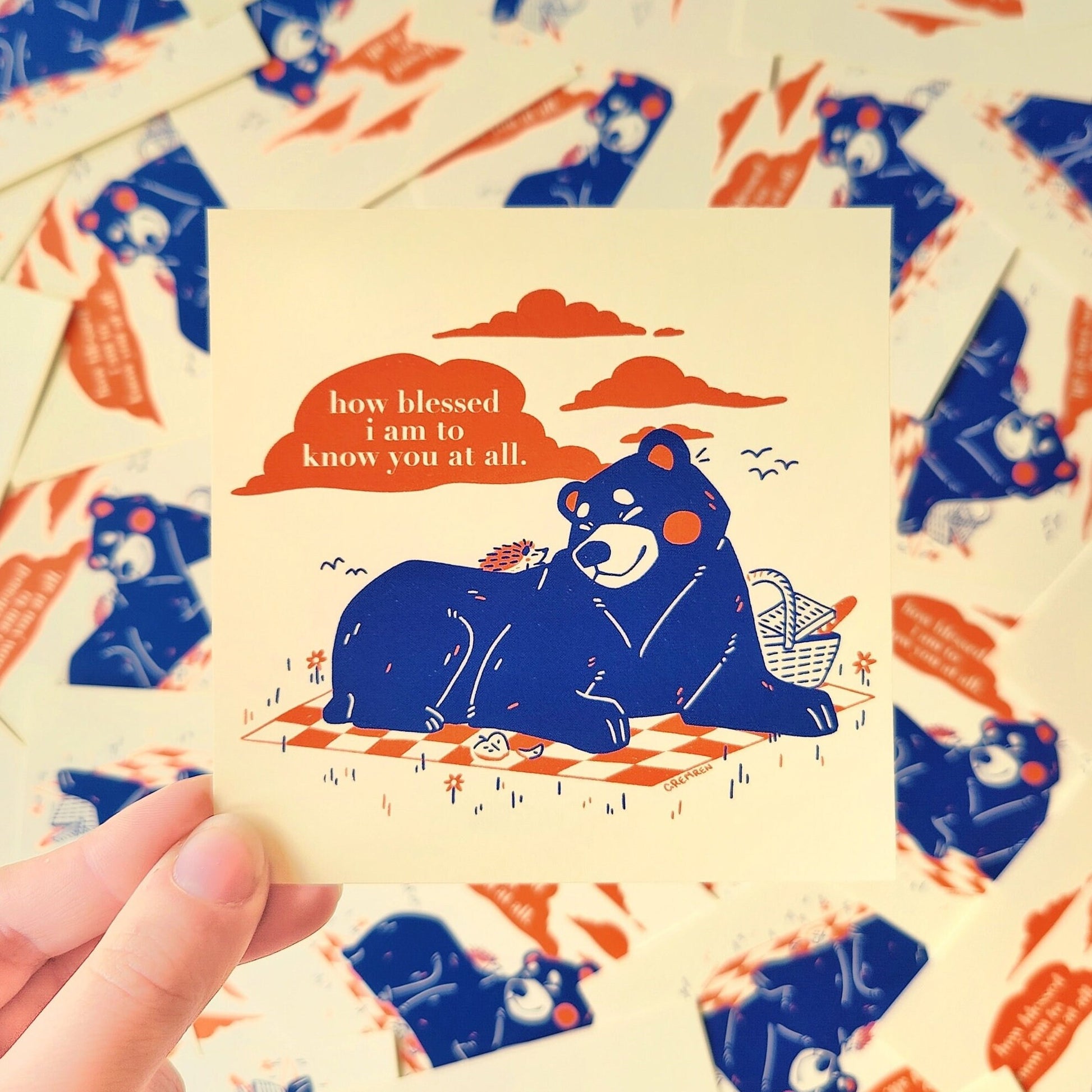 How Blessed Bear Mini Print