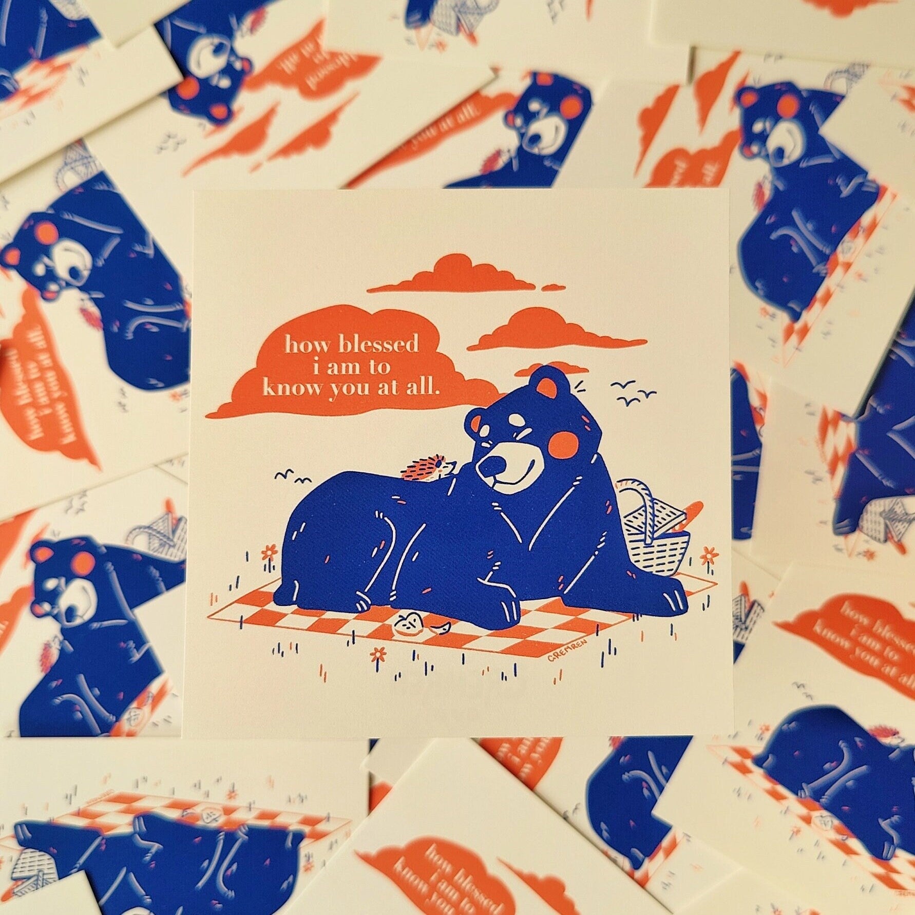 How Blessed Bear Mini Print