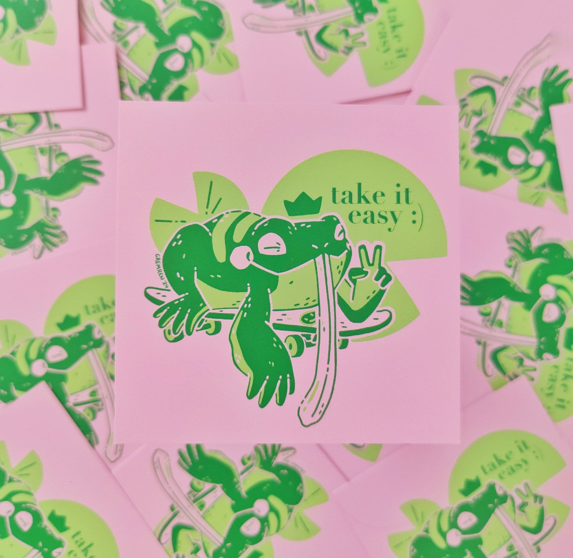 Take It Easy Tree Frog Mini Print