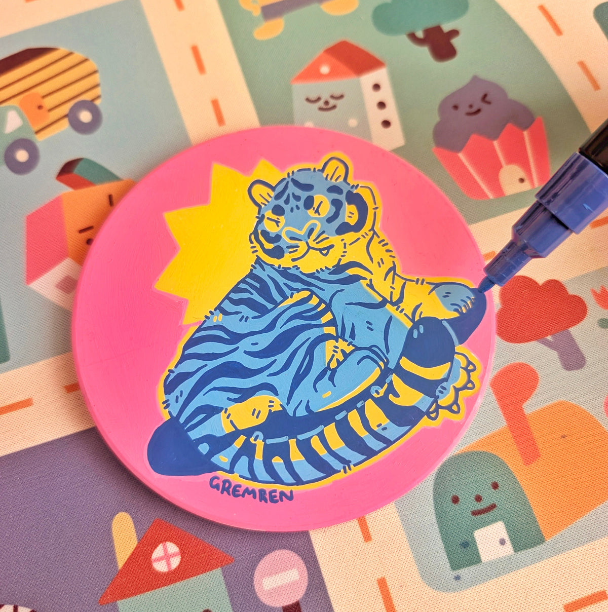 Neon Tiger Original Art
