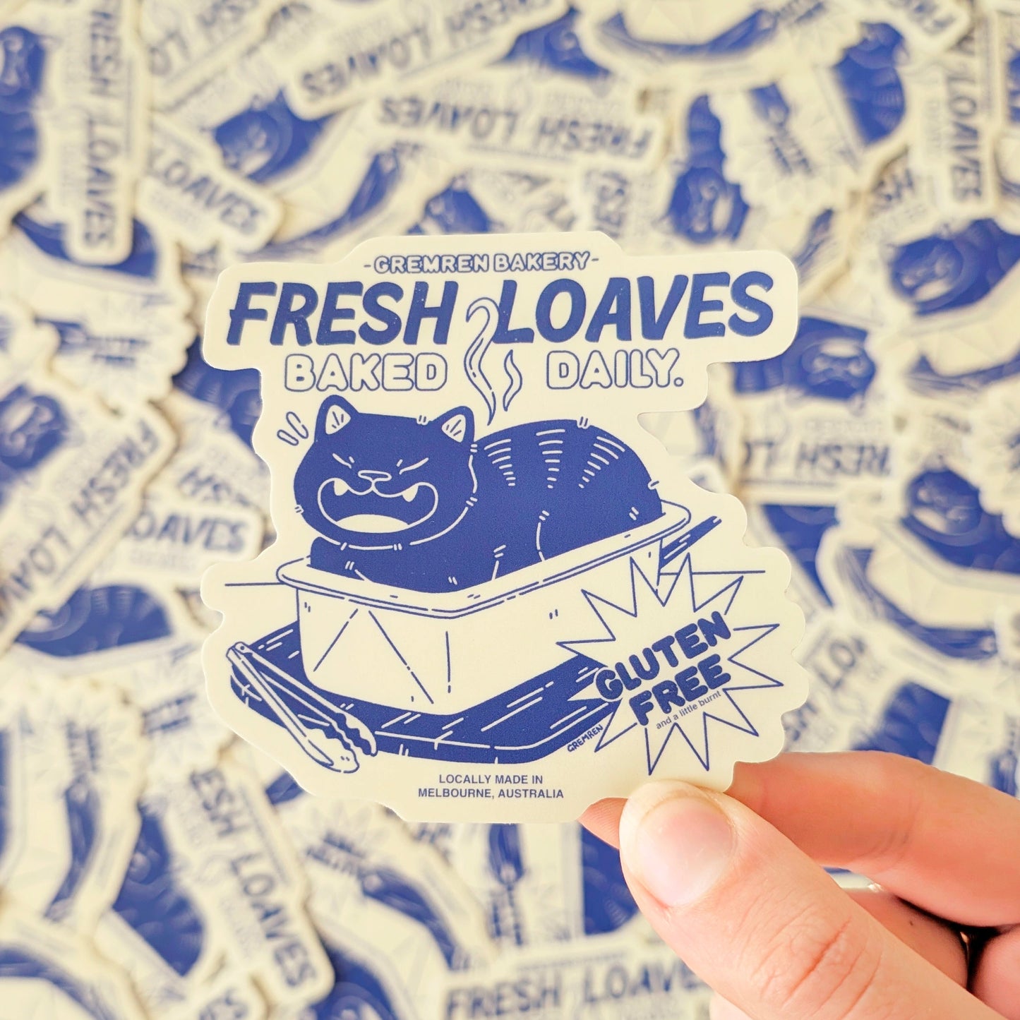 Cat Loaves Waterproof Matte Vinyl Sticker