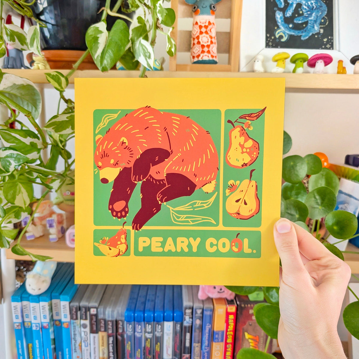 Peary Cool Bear Large Square Print