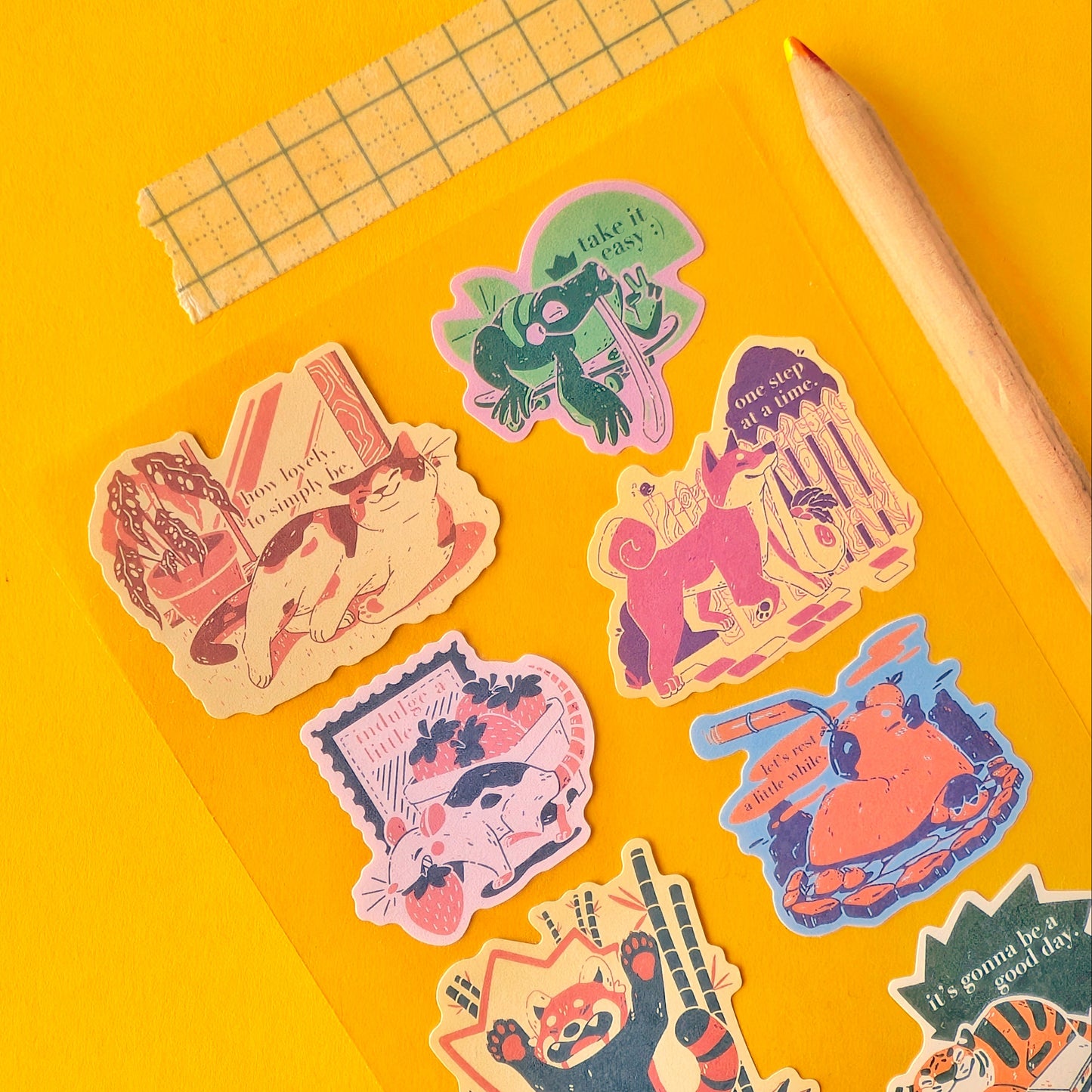 Good Vibe Creatures Sticker Sheet